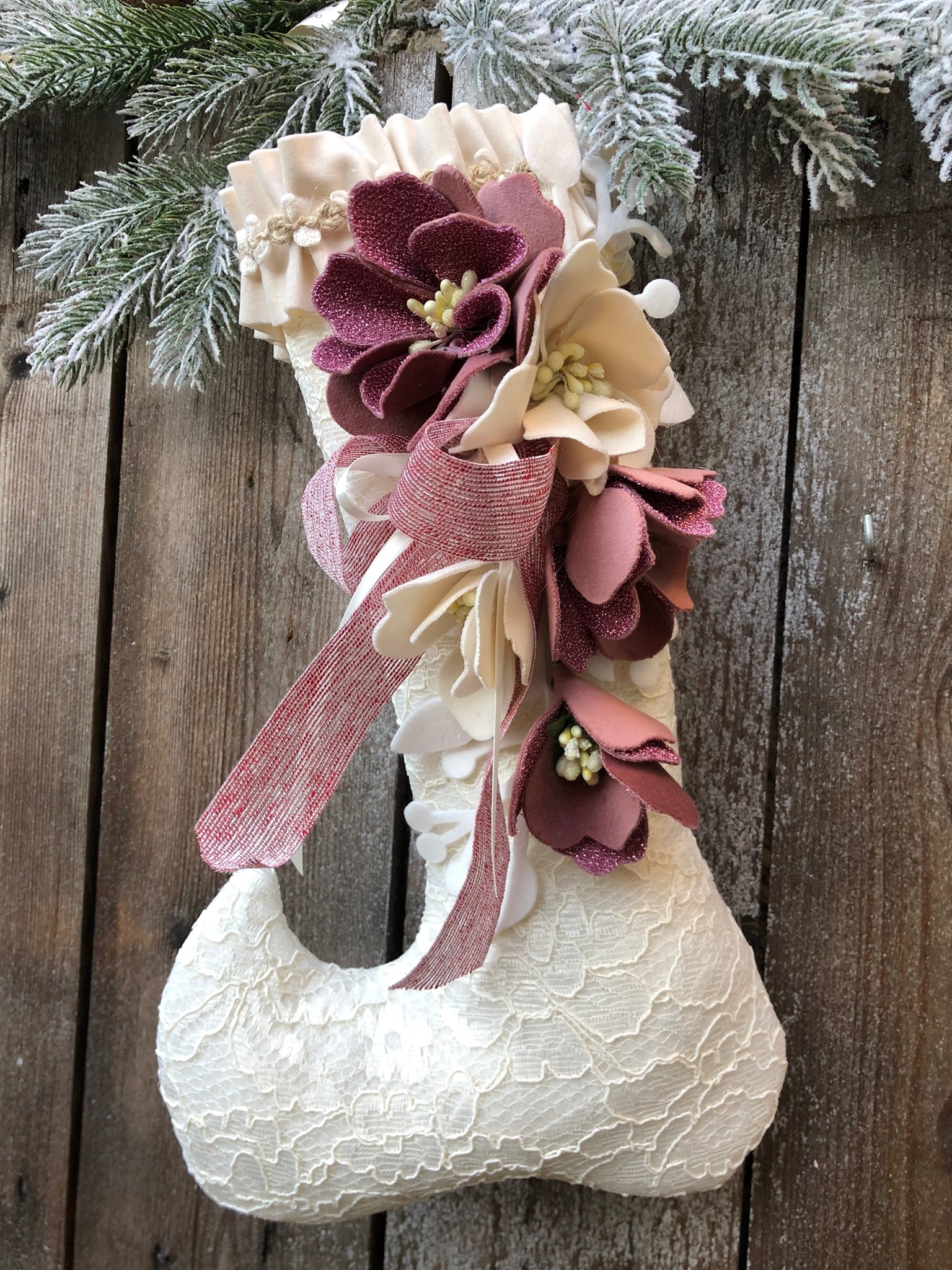 Kit Calza Natalizia In Feltro Candy Express - Con Ricamo, Perline E Istruzioni, 18 Pollici