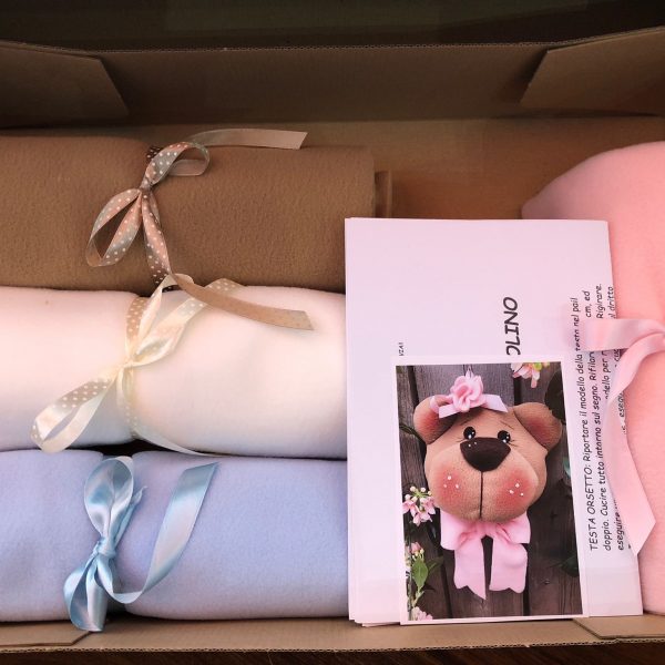 Set Pail + Cartamodello Orsetto Coccolino (Azzurro, Rosa, Nocciola, Bianco)