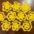 [Fustelle] Roselline Grandi Fustellate 10 Pezzi (Giallo)