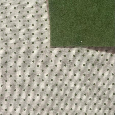 [Feltro] Feltro Accoppiato Pois 25x150cm (Verde) Per 5 Cestini