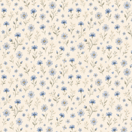 [Pannolenci]Pannolenci Con Stampa Digitale (Fiore Azzurro) [50x45cm]