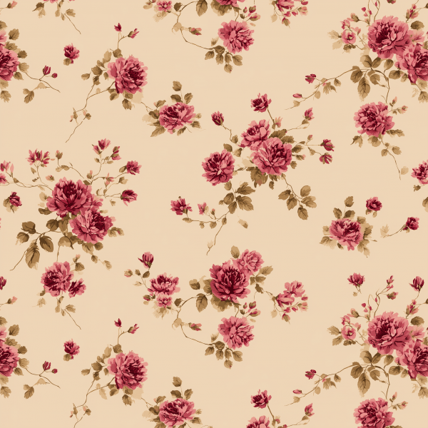 [Pannolenci]Pannolenci Con Stampa Digitale (Rose In Fiore Piccolo) [50x45cm]